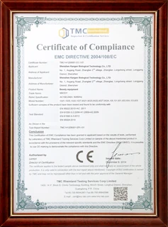 EMC compliance certificate