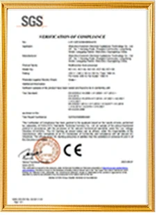 SGS compliance certificate