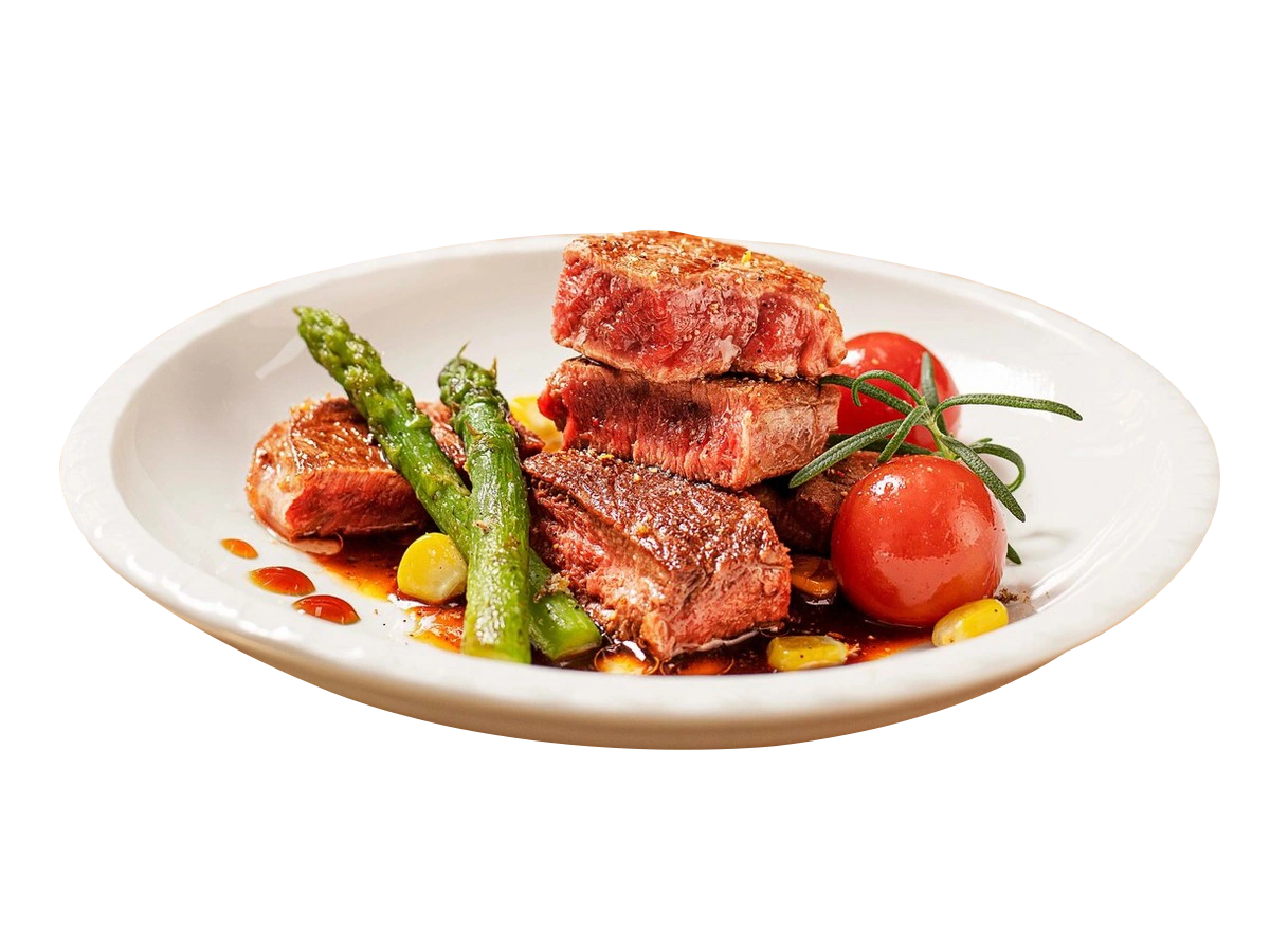 Beef and vegetables prepared dish