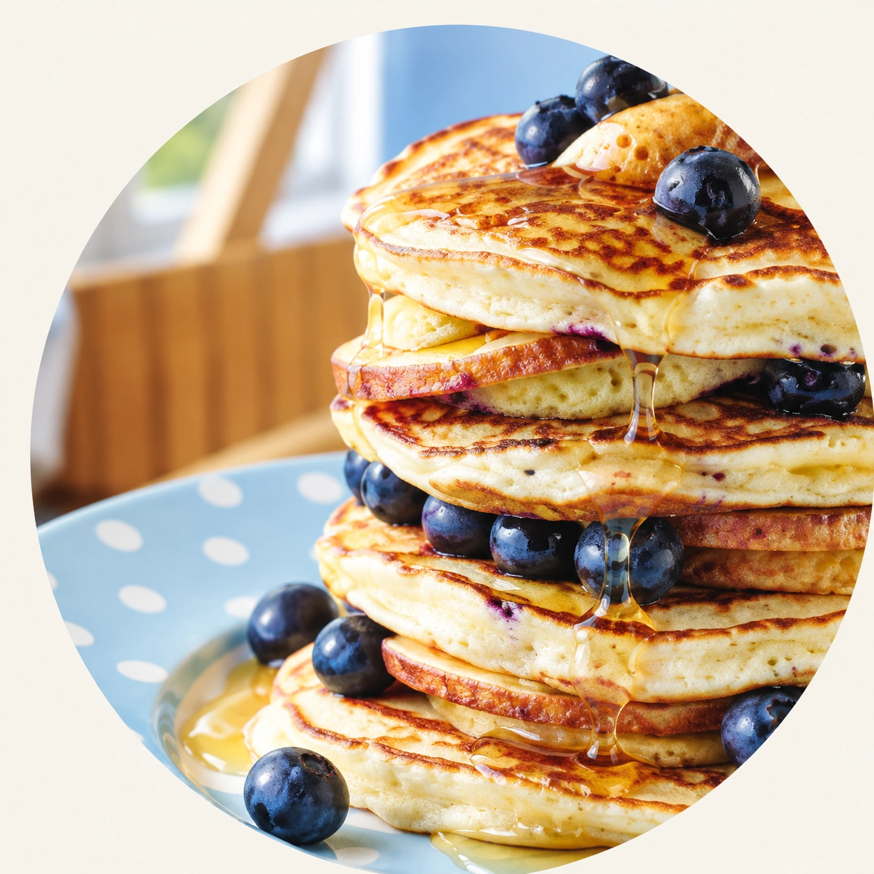 Blueberry pancakes prepared dish